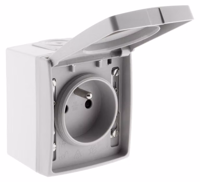 Zenitech - Presa da 16 A, 2 poli + terra, IP55, impermeabile - Orok