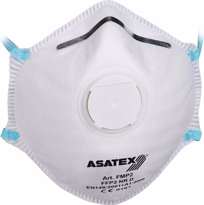 Atemschutzmaske FFP 2/V NR D m.Ausatemventil 15ST/Box ASATEX