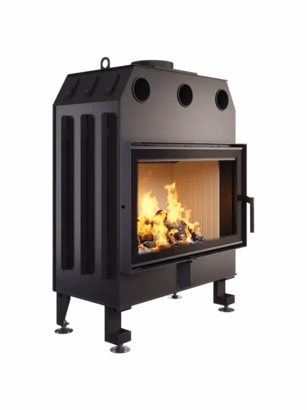 Inserto per camino a legna Outinfire Energy colore nero, potenza 17,0 kW, L: 86,4 cm, P: 50,6 cm, H: 70,0 cm – 2