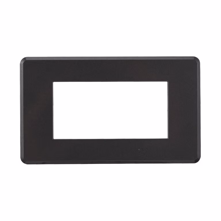 ETTROIT AN87407 Placca 4P Slim Sottile Serie Moon Colore Acciaio Scuro Compatibile Con Bticino Axolute Air