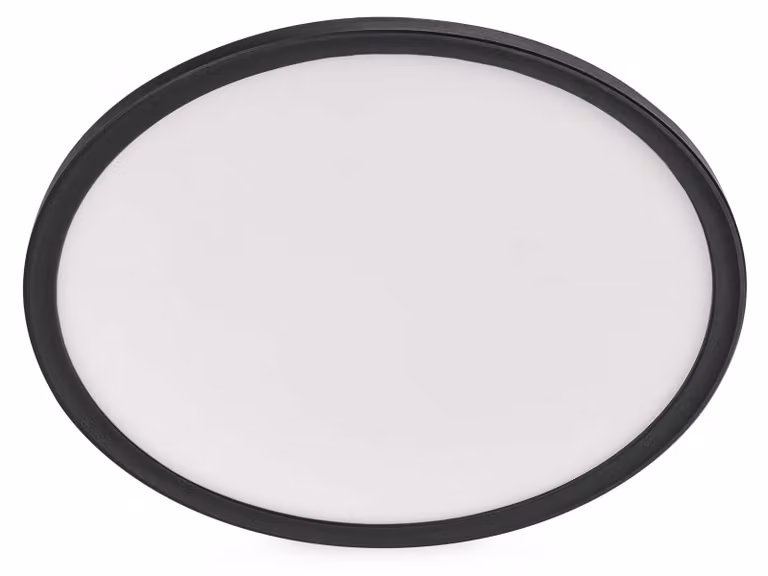 EMOS Lampada LED da parete/soffitto FLORI, rotonda, bianco neutro 4000 K, 2200 lm, 22 W (invece di una lampadina da 150 W), per uso interno, Ø 42 cm, nero