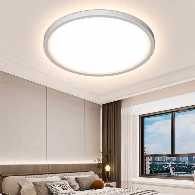 Lampada da soffitto a LED, rotonda, diametro 40 cm, 48 W, 4000K, design piatto