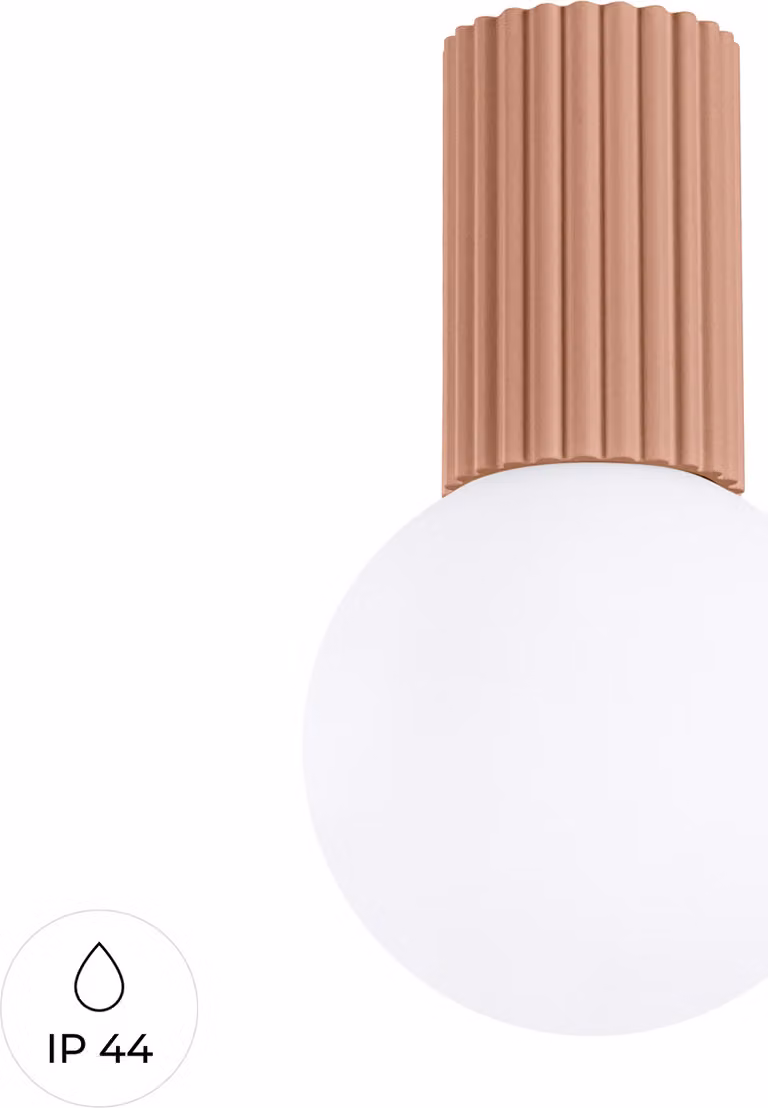 Lampada da soffitto HALO moka IP44 1xG9 8W alluminio/vetro 21x12x12cm Sollux Lighting