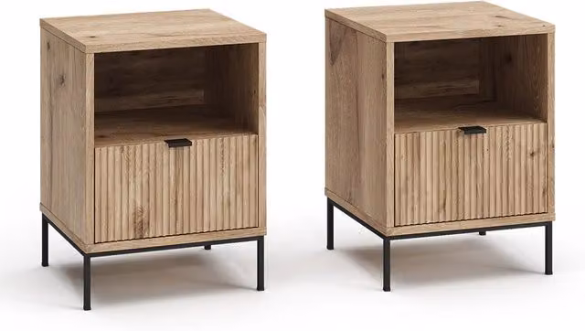 Set di 2 comodini Eliza Vicco in quercia vichinga marrone – 1