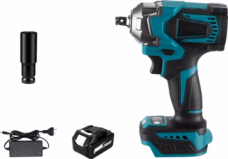 Avvitatore a percussione a batteria, coppia di 1200 Nm, motore brushless, velocità da 0 a 6700 giri/min, 1 batteria