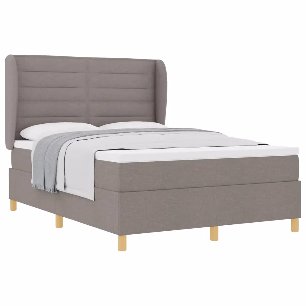 Letto ibrido con testiera Talpa vidaXL in tessuto beige o grigio L/P: 140 x 200 cm – 2