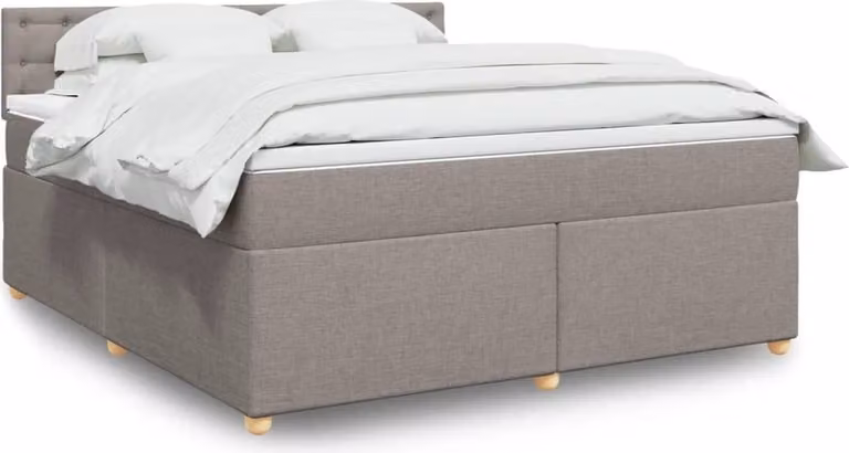 Maison Exclusive - Giroletto a Molle con Materasso Tortora 180x200 cm in Tessuto