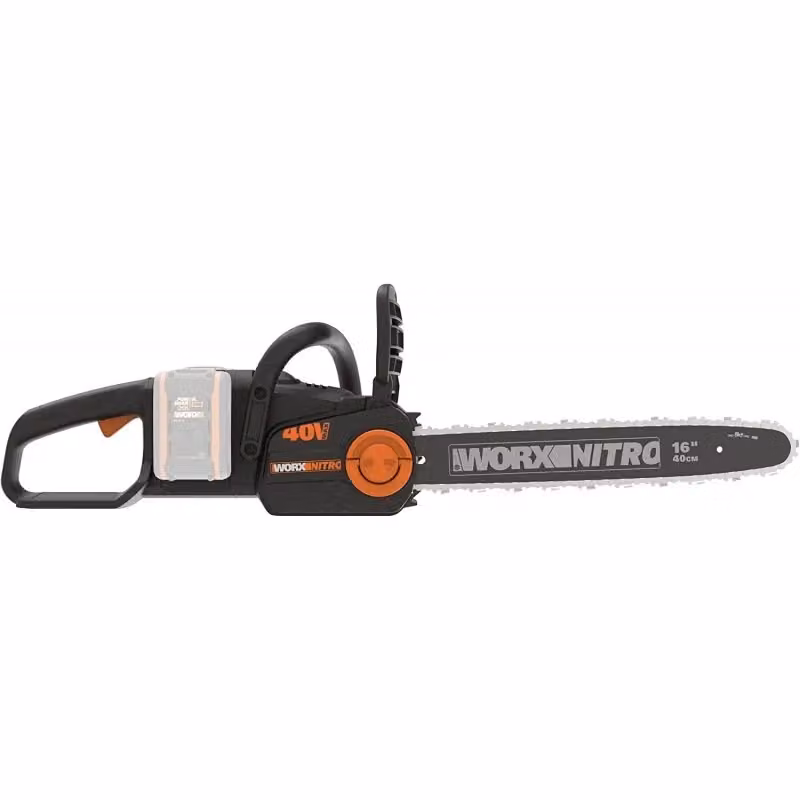 Elettrosega a batteria Worx WG385E.9 40V Brushless con barra da 40 cm, solo corpo per taglio intensivo, colore nero – 2