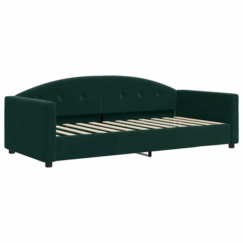 Letto da giorno verde vidaXL con struttura imbottita e design moderno – 2