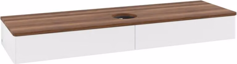 V&B Mobiletto senza struttura frontale, con illuminazione Antao 160x50cm, colore WBP w. wal, wh. m Lac