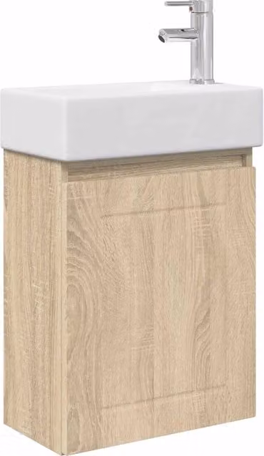 Mobile Bagno | Armadio da bagno con rubinetto Rovere Sonoma 45,5 x 25,5 x 84 cm