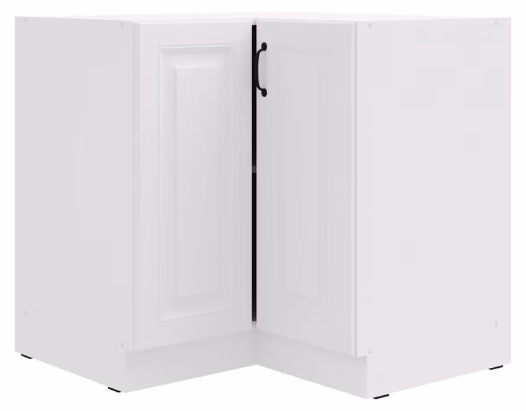 Mobile angolare da 90x90 cm Stilo Bianco, angolo cottura, blocco cucina, cucina in stile rustico