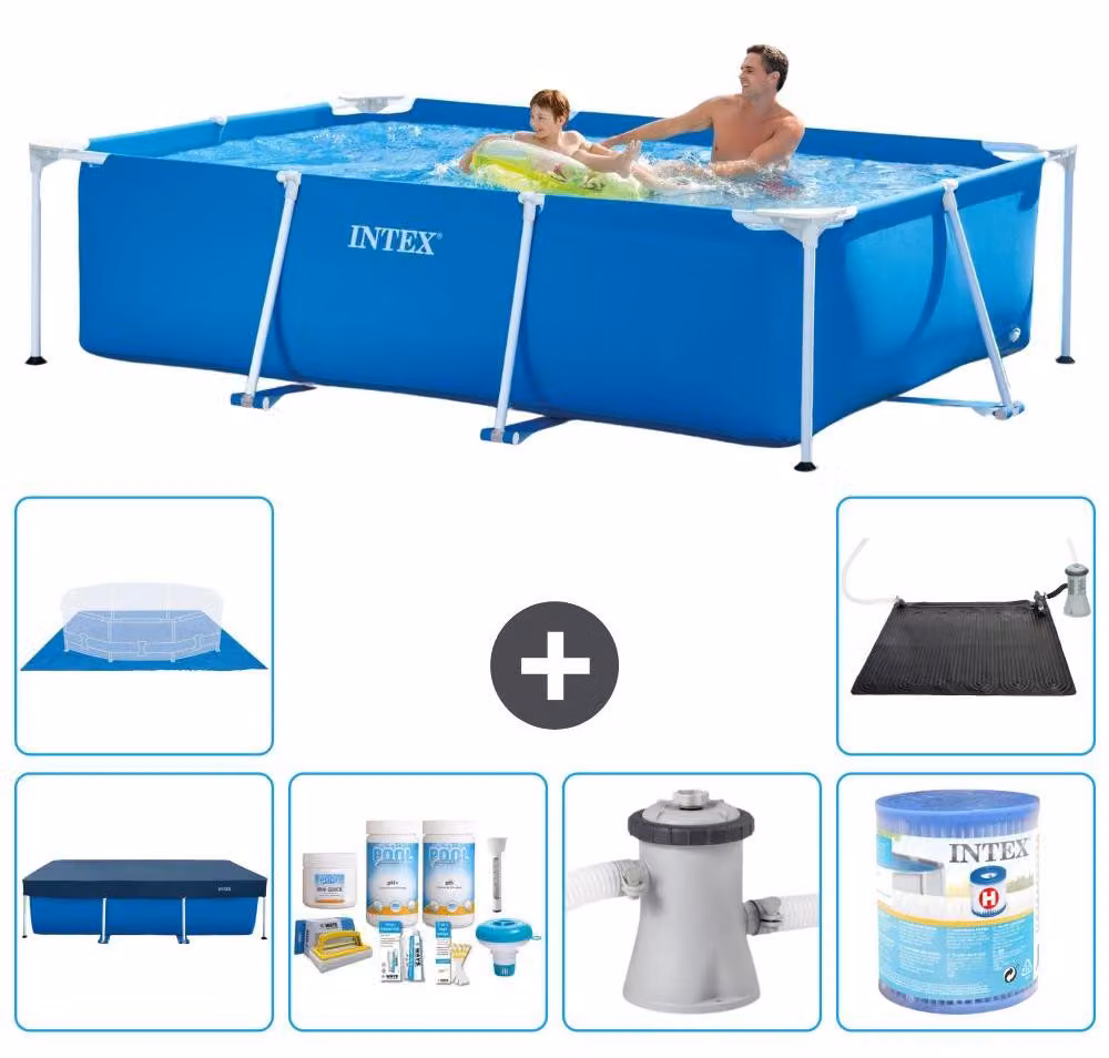 Piscina fuori terra rettangolare - 260x160x65 cm - 7 pezzi - Modello S40110