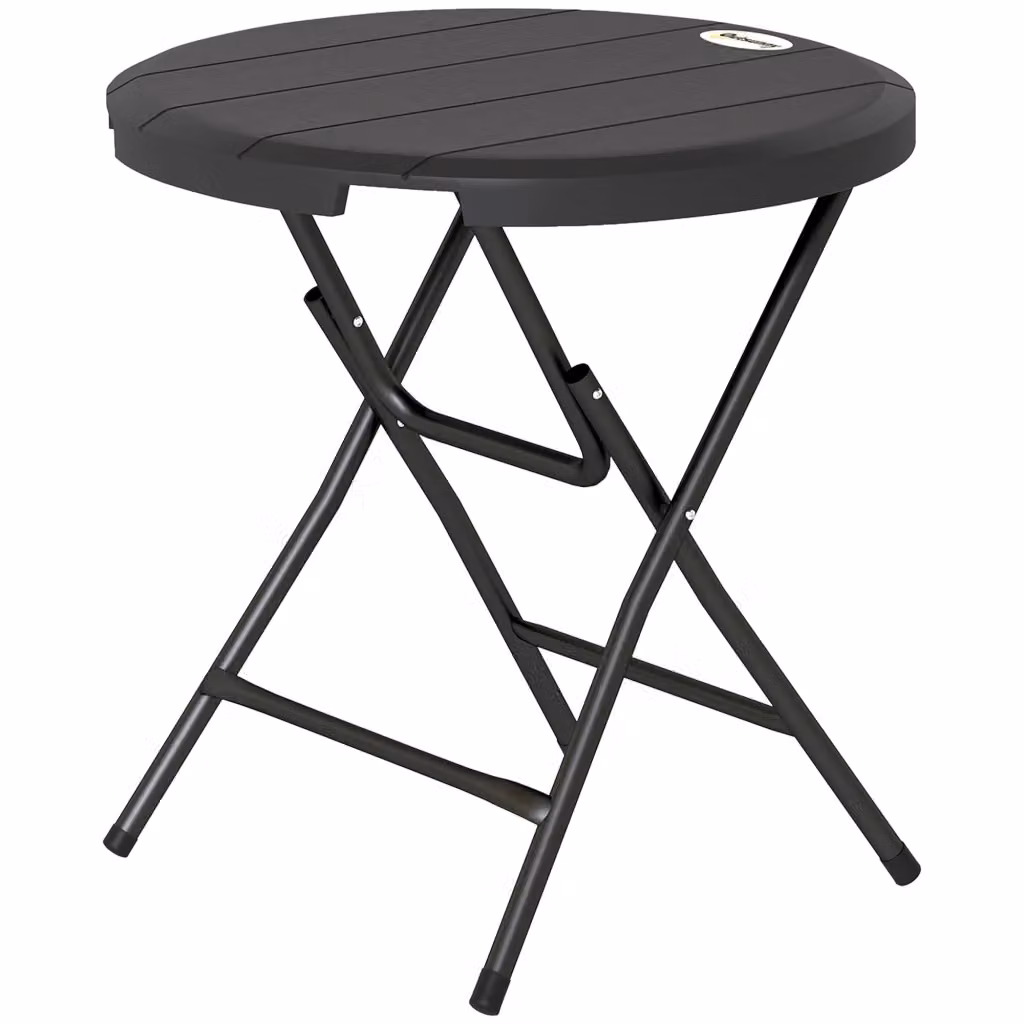 Tavolo da giardino rotondo pieghevole Minimal grigio antracite L: 80 cm, P: 80 cm, H: 73 cm – 2