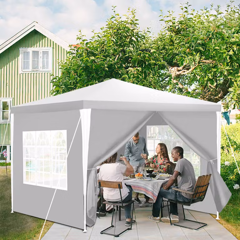 Tenda gazebo da giardino Jopassy - Tenda per feste robusta e di alta qualità con pergola bianca 3x3m