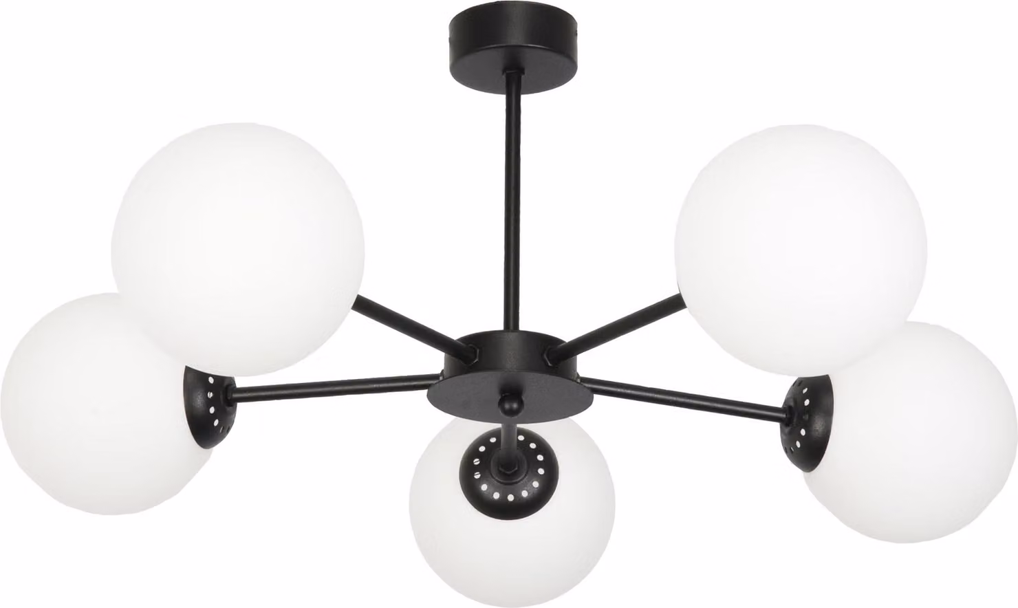Lampada da soffitto con sfere di vetro nero VARADERA 14-830