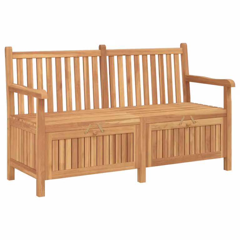 vidaXL Panchina da giardino in legno di teak marrone con braccioli L: 150 cm, P: 60 cm, H: 90 cm