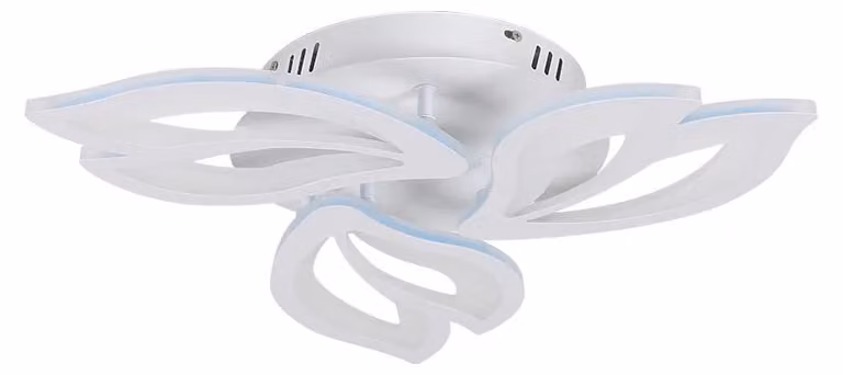 Lampada a soffitto a LED con 3 elementi a forma di petalo - Materiale: acrilico - Temperatura di colore: 6500 K (bianco freddo) - Montaggio a parete/soffitto - Non dimmerabile - 220 V - Adatta per ambienti di 3-5 m²