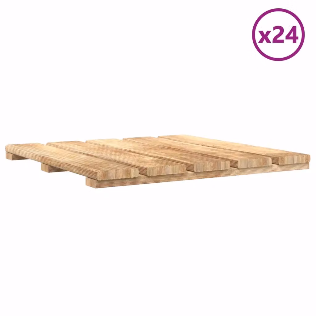 Set di 24 piastrelle per decking vidaXL in plastica marrone, L/P: 50 x 50 cm – 2