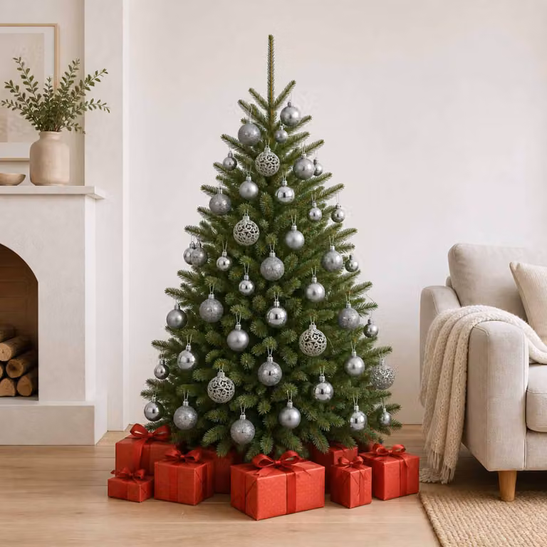 vidaXL Palline di Natale 100 pz Grigie 3 / 4 / 6 cm