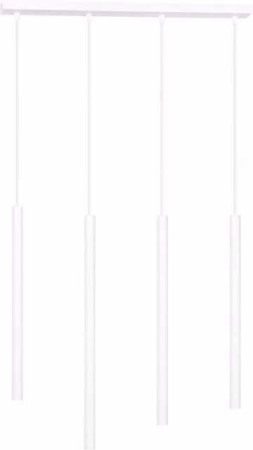 Lampadario a sospensione Emibig Selter bianco in metallo con 4 luci G9 e altezza regolabile