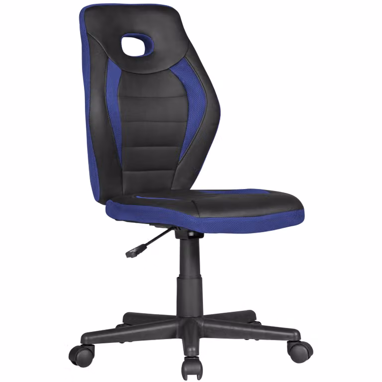Sedia da tavolo per bambini LUAN nero/blu per bambini a partire da 6 anni