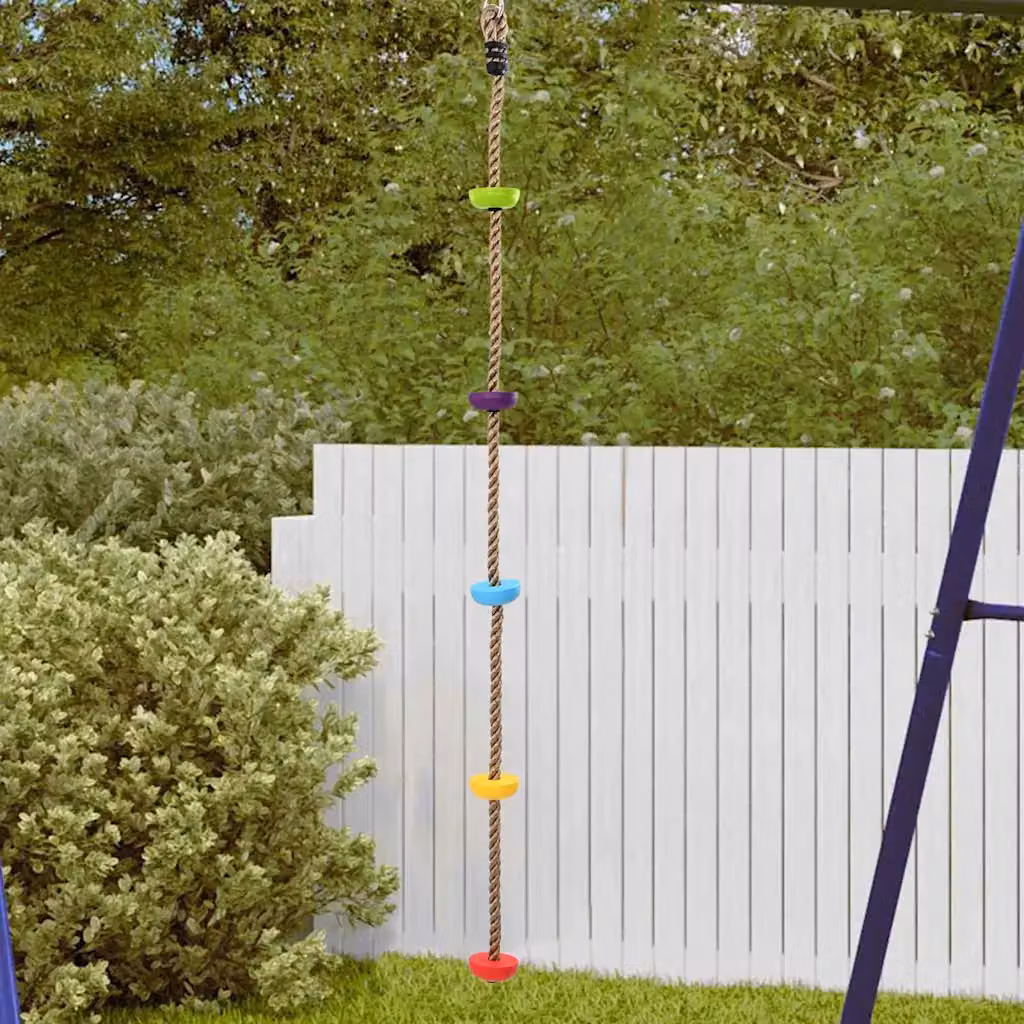 Fune da arrampicata multicolore vidaXL in poliestere resistente ai raggi UV L/P/H: 10,5 x 10,5 x 201 cm