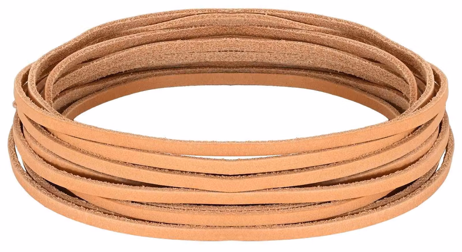 Cinghia in pelle, color marrone chiaro, dimensioni 500 x 0,4 cm, materiale: pelle