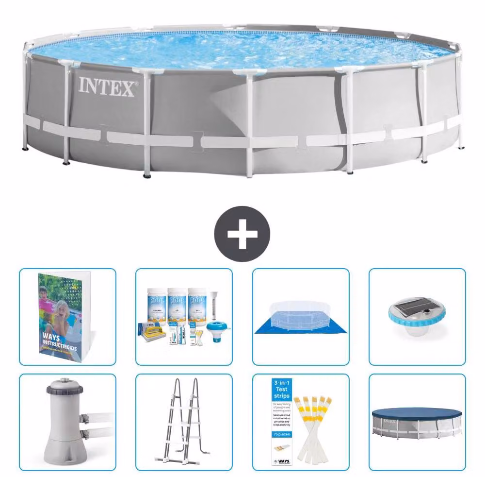 Struttura per piscina a forma di prisma - 427x107 cm - composta da 7 elementi - modello S576