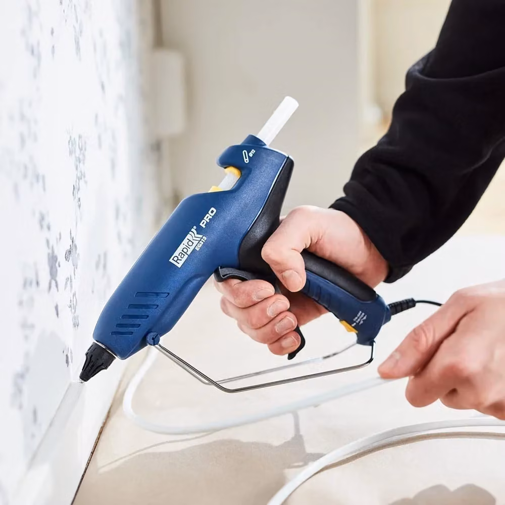 Pistola Incollatrice Professionale Rapid EG313 Compatta Blu con Alimentazione a Rete e Ugello da 12mm – 2
