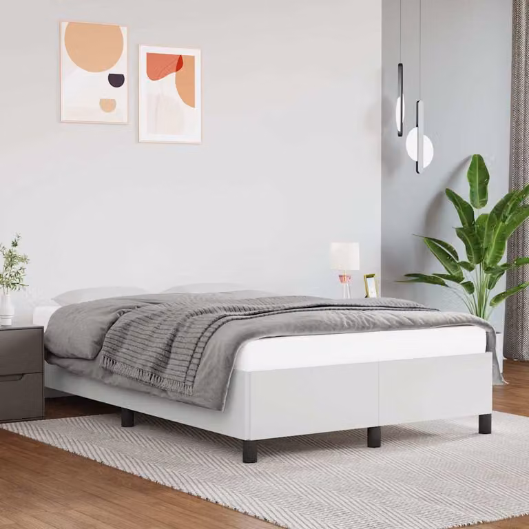 Giroletto imbottito vidaXL in similpelle bianco L/P: 120 x 200 cm
