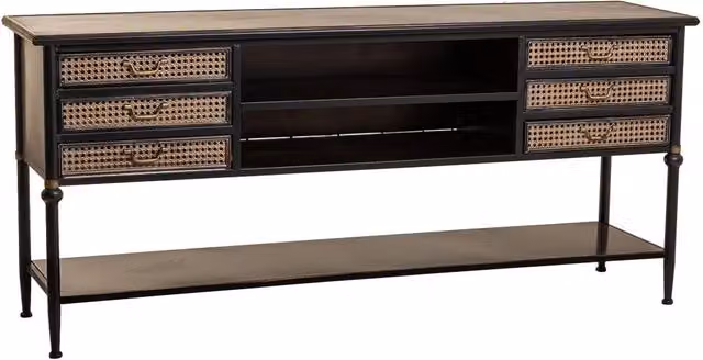 Credenza moderna Wanderlust Deco in metallo marrone L: 180 cm, P: 45 cm, H: 80 cm – 1