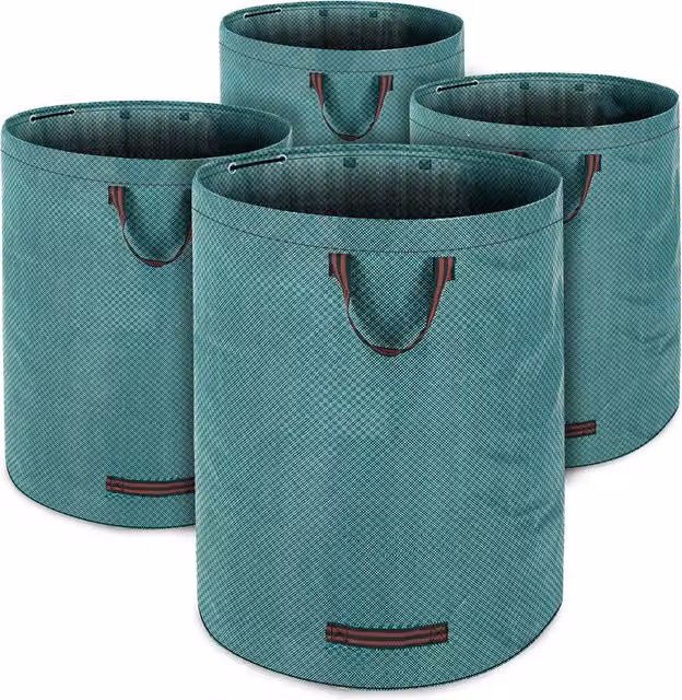 Set di 3 sacchi per foglie Gardebruk in plastica verde