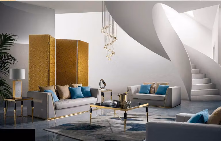 Sofagarnitur 3+2 Sitzer Set Design Sofas Polster Couchen Leder Garnituren