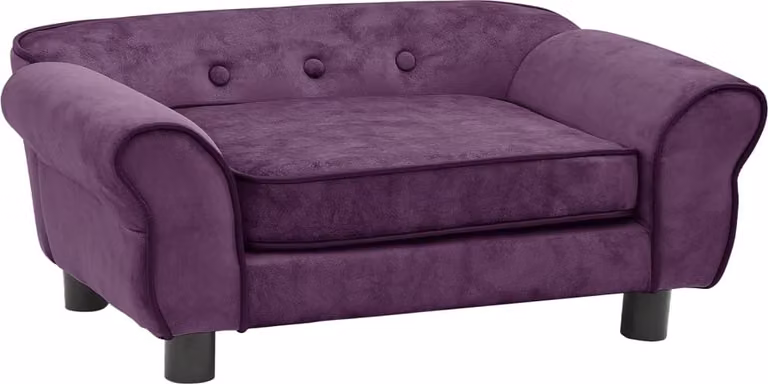 Divano per cani rosso bordeaux 72x45x30 cm in peluche