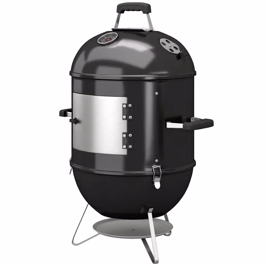 Affumicatore BBQ 3 in 1 XYLO con termometro e ventilazione regolabile, nero, L: 62,5 cm, P: 47,5 cm, H: 91 cm – 2