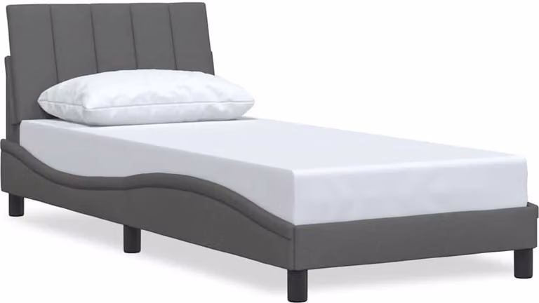 Giroletto senza Materasso Hanko Grigio Scuro 80x200 cm Tessuto