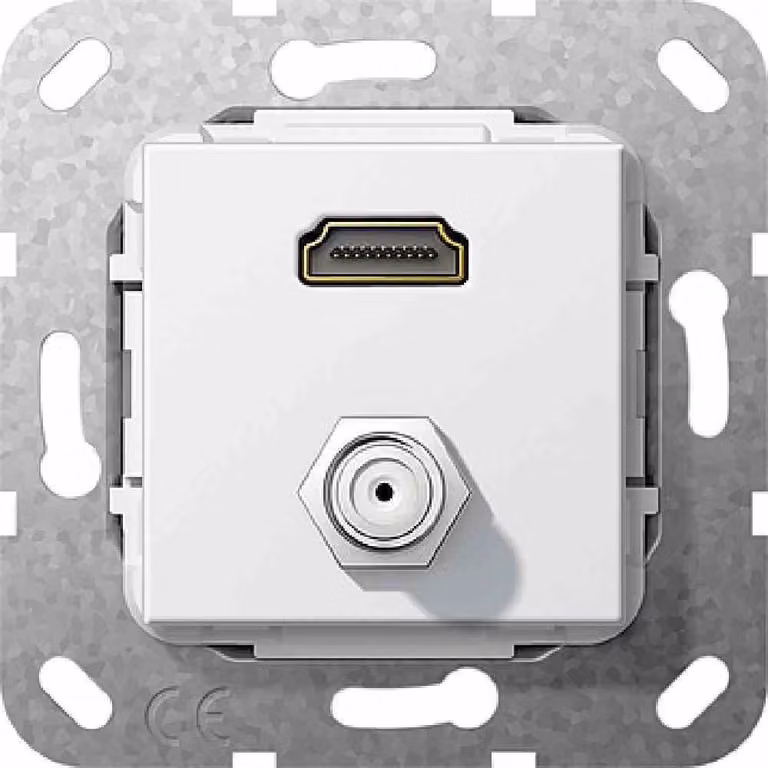 Anello di supporto GIRA HDMI rws glz