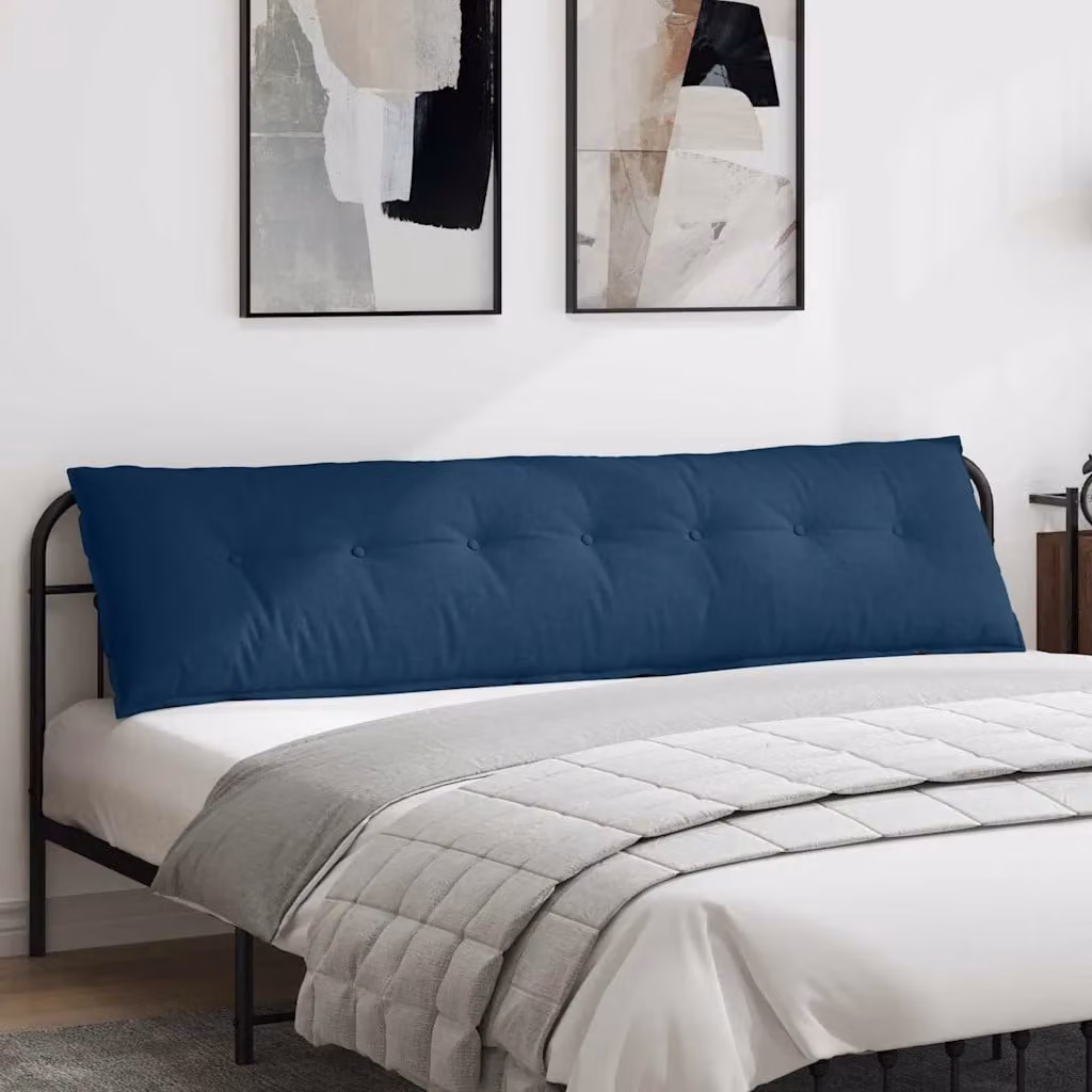 Cuscino per schiena vidaXL blu in poliestere L 200 x P 19 x H 50 cm