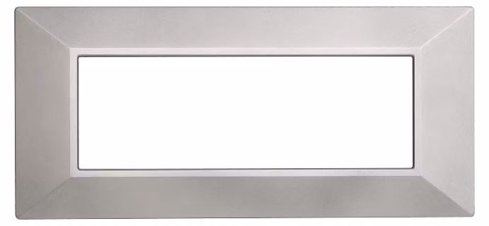 ETTROIT AN90606 Placca Piramide Serie Moon 6P Colore Silver Compatibile Con Bticino Axolute