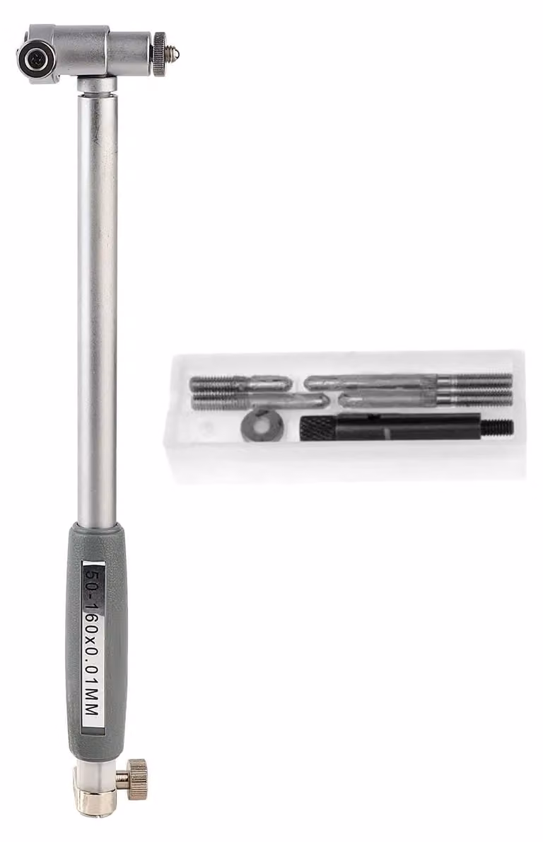 Set di misuratori di profondità Boring Binnenboring, precisione di 0,01 mm, range di misurazione da 50 a 160 mm