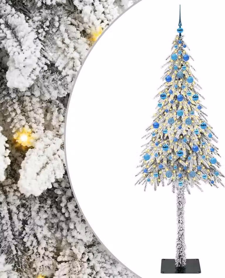 Albero di Natale con 300 LED Bianco 210 cm PE e Acciaio