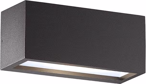 Applique LED GUAVA Rossini Group Antracite per esterni IP65 con luce biemissione 12W 120°-120° 3000K