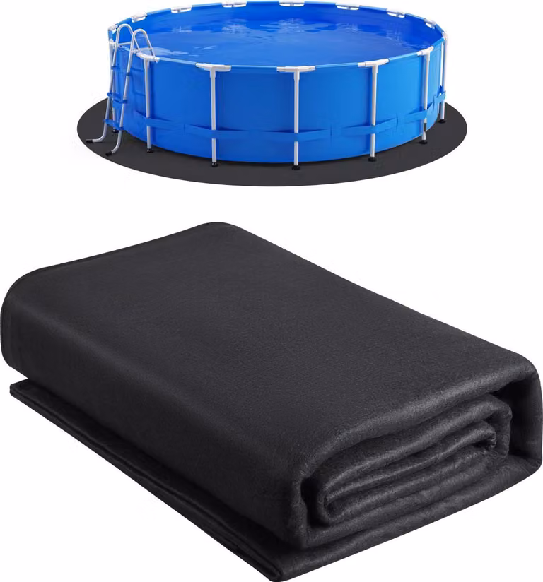 Sottotappeto per piscine - Tappeto di protezione/ telone per pavimento - Geotessile di spessore extra - Protegge dalle forature - Prolunga la durata del liner della piscina - Per piscine fuori terra - Ø 4,5 m