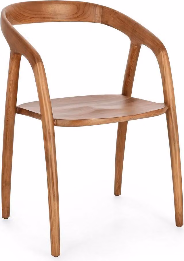 Set di 2 sedie Dotty 55 x 56,5 x 79,5 cm in teak naturale