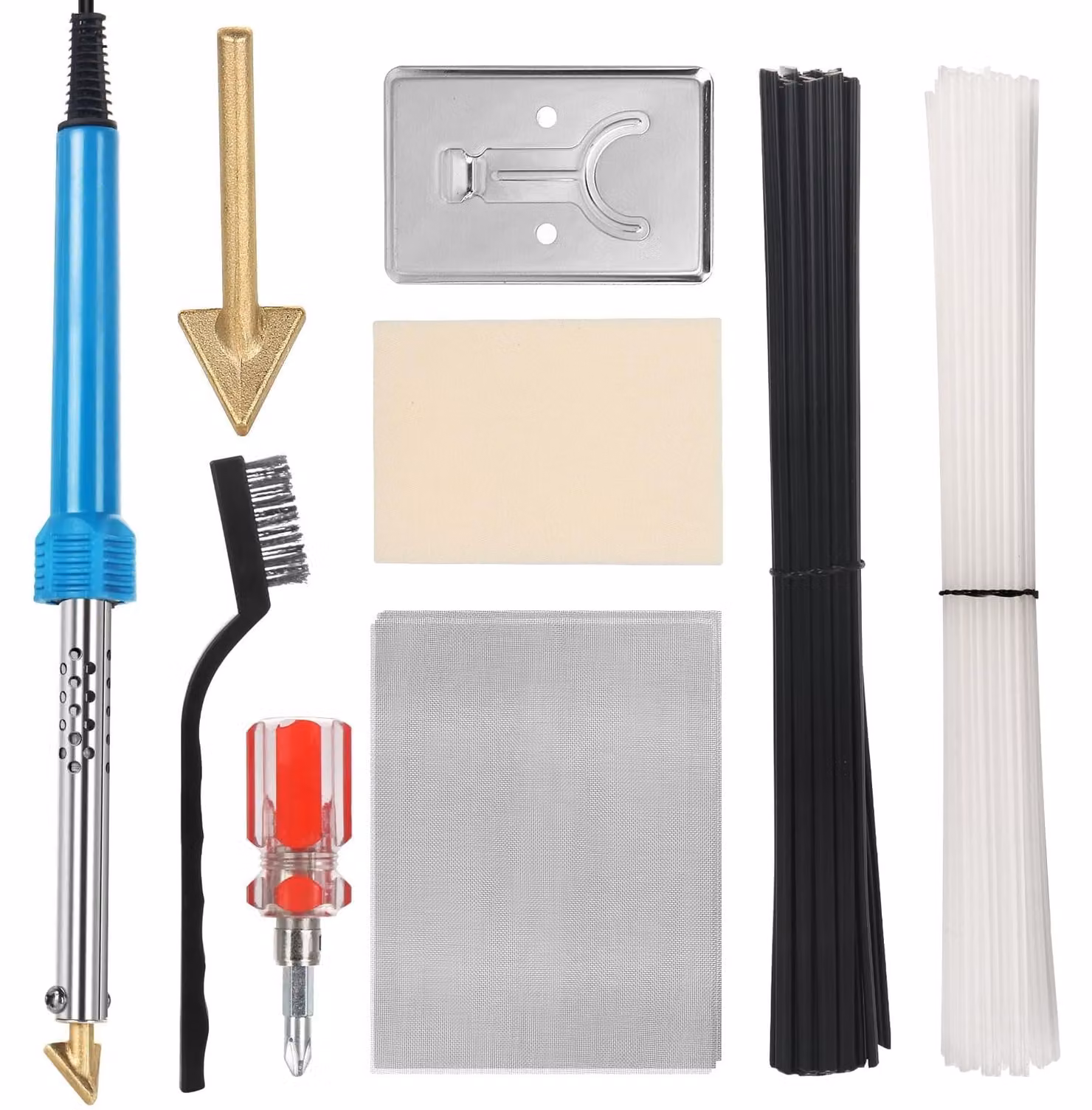 Saldatrice per plastica - 80 W - Kit riparazione paraurti - Con punti e spazzola metallica