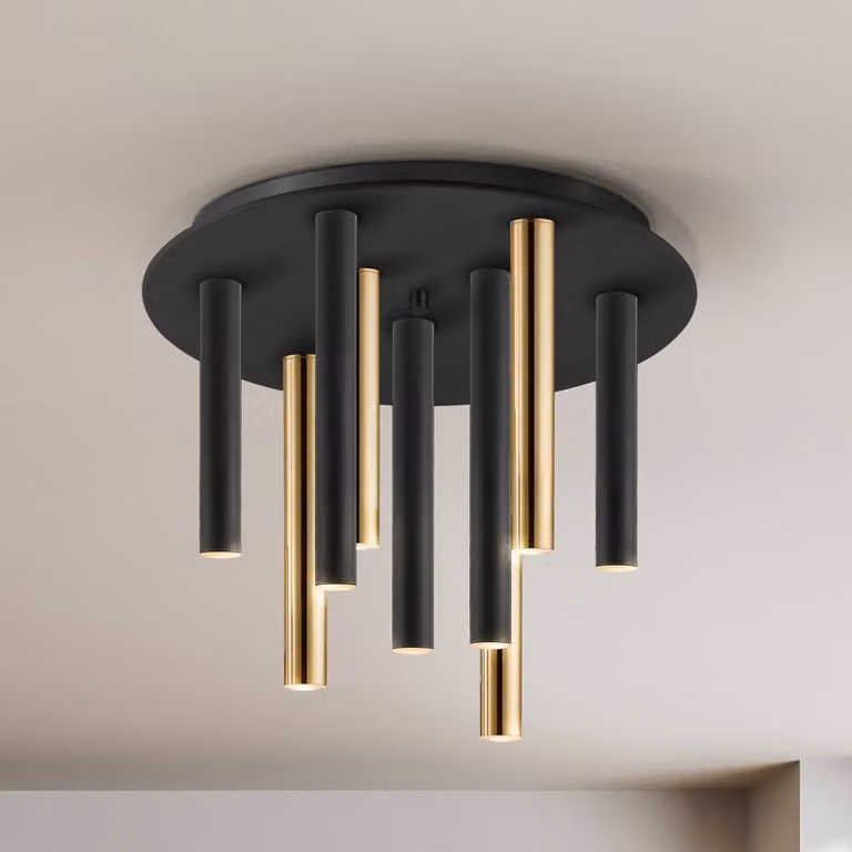Schuller Valencia Plafoniera a LED Varas, dimmerabile, Nero, Soggiorno / Sala da pranzo, Metallo, Moderno, Plafoniera LED