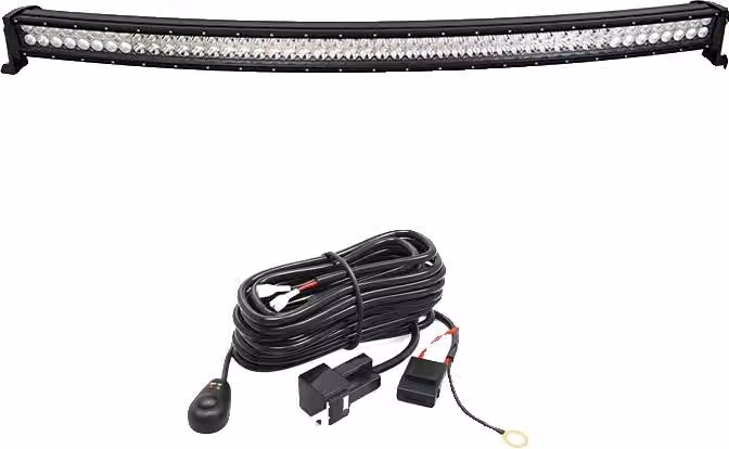 Barra luminosa, forma curva, disposizione a doppia fila, 288 W con kit cavi