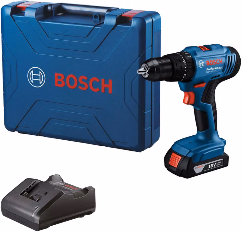 BOSCH Professional Accu Drill GSB 183-LI, custodia, 1x 2Ah, 0.601.9K9.101