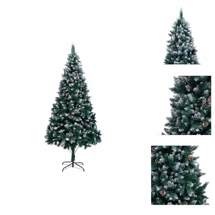 vidaXL Albero di Natale artificiale con pigne e neve 240 cm - Alberi di Natale